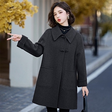 双面羊毛大衣女短款2025春季爆款高级感时尚减龄今年流行毛呢外套，女装双面呢大衣，琦鑫阁（原依鑫阁）