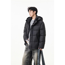 90%绒新标有报告连帽撞色韩版宽松羽绒服外套Y990/370现货，男装羽绒服，星座202