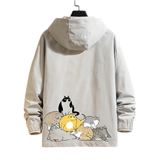 JK65155-P45连帽夹克男大码胖子棒球服上衣外套砖墙挂拍，男装夹克，电商A040A