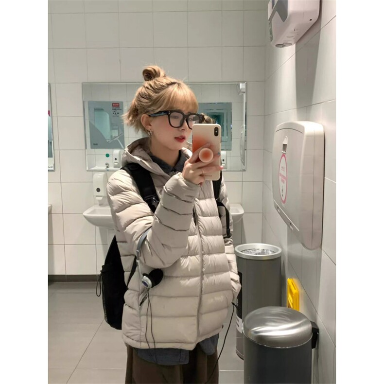 羽绒棉服女2025年新款冬季轻薄小棉袄高级感连帽复古美式加厚外套,男装棉衣,四季星座505