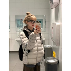 羽绒棉服女2025年新款冬季轻薄小棉袄高级感连帽复古美式加厚外套，男装棉衣，四季星座505