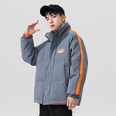 无影墙22冬季潮时尚潮流侧边条纹保暖立领羽绒服YR2025P135控158，男装羽绒服，电商A247-1