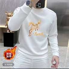 1506-1/WWY70441/P46印花秋冬卫衣男美式马年新款圆领宽松上衣男，男装卫衣，星座1506-1