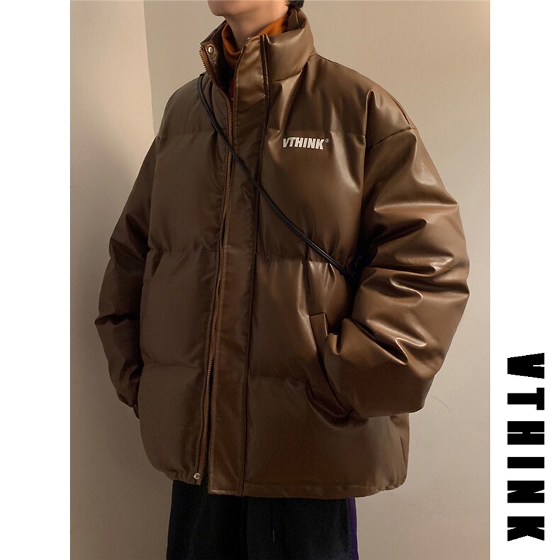 2025冬季立领棉服宽松皮棉衣男宽松外套A0172026P120,男装棉衣,电商A017