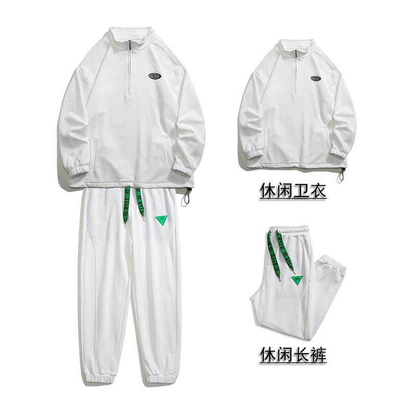 1秋季休闲翻领宽松情侣大码M-5XL青春套头卫衣套装7145P105控138,男装休闲套装,星座226-2