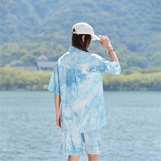 短袖衬衫男士外套薄款2025新款夏季休闲两件套A406TZ5015特P65，男装衬衫，星座309（原A406）