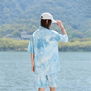 短袖衬衫男士外套薄款2025新款夏季休闲两件套 A406 TZ5015 特P65图片