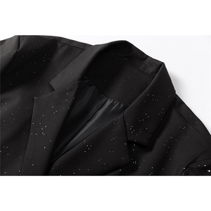 立体白底96%聚酯纤维4%氨纶满天星西服男西装男XF77871P85控138图片