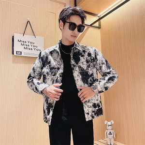 301A-1/J03/P75 男士秋装新款个性痞帅夹克男潮流时尚外套图片