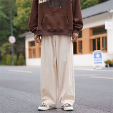 日系复古oversize裤子男宽松直筒工装裤潮牌休闲阔腿裤A7665-P43，男装休闲裤，星座1008