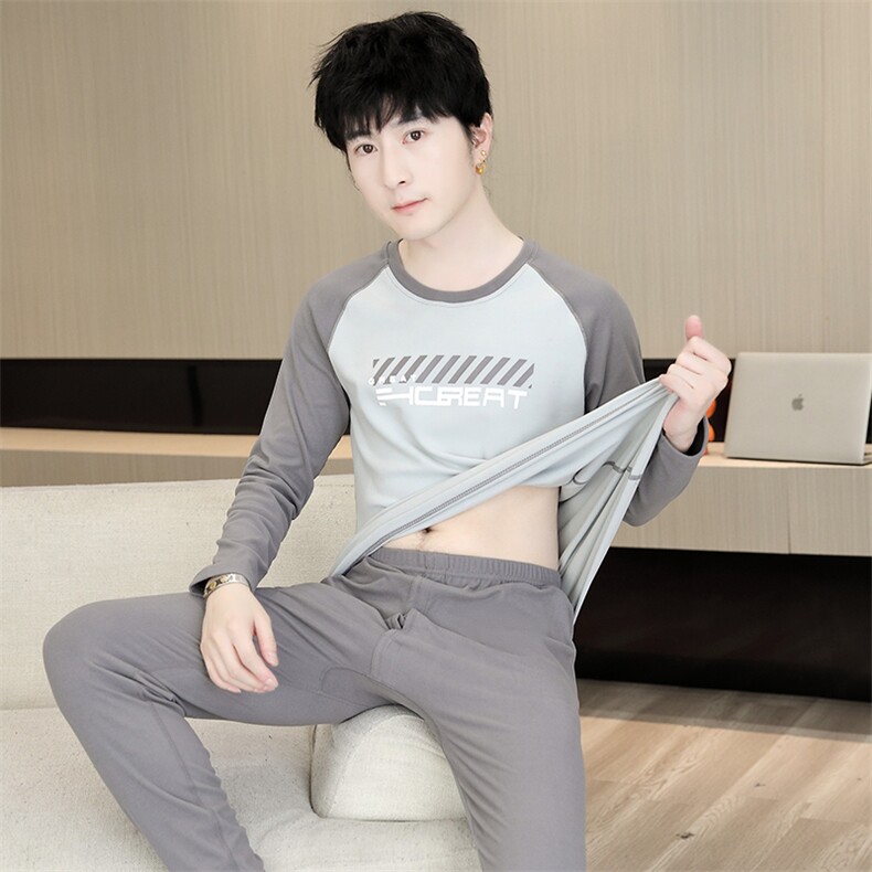 秋衣秋裤男士保暖内衣秋冬季德绒保暖套装TZ3816-P42,男装棉衣,星座310B-3