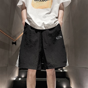 条纹撞色速干短裤男夏季薄款宽松五分裤 FSDK246 M-3XL 特p30控58图片