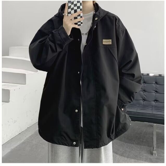 连帽冲锋衣男女春秋冬潮牌外套潮流宽松休闲夹克JKZ101-P60,男装夹克,星座208-5