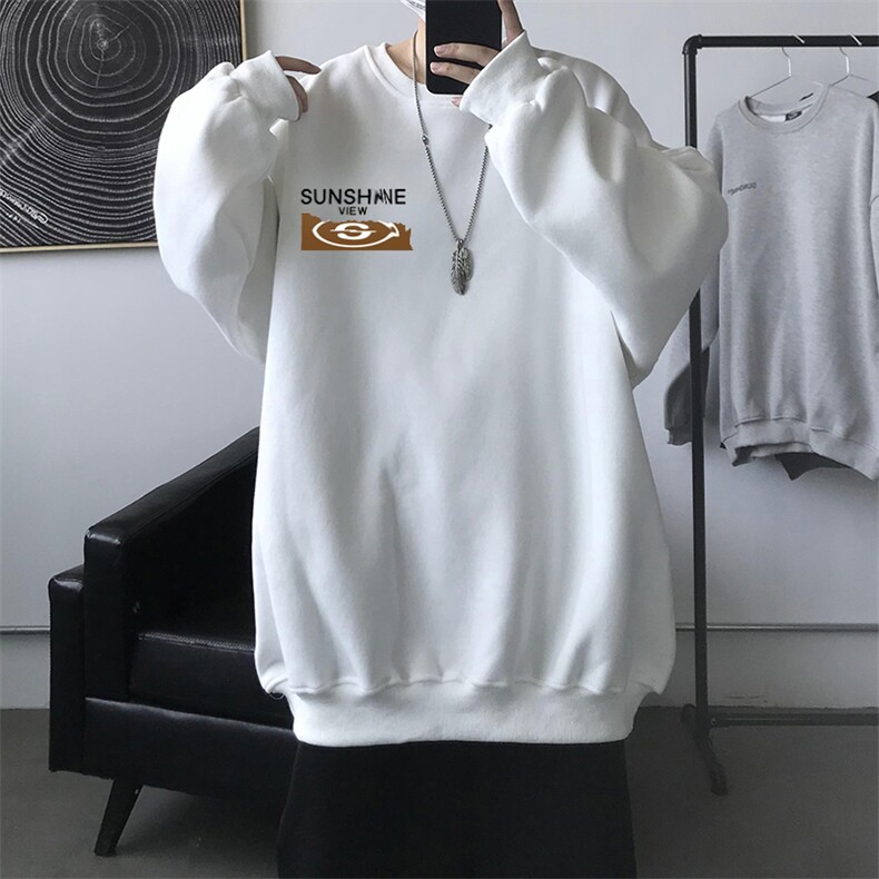 W1 情侣印花圆领秋冬卫衣 常规P28 加绒P38 S-5XL 支持定制图片