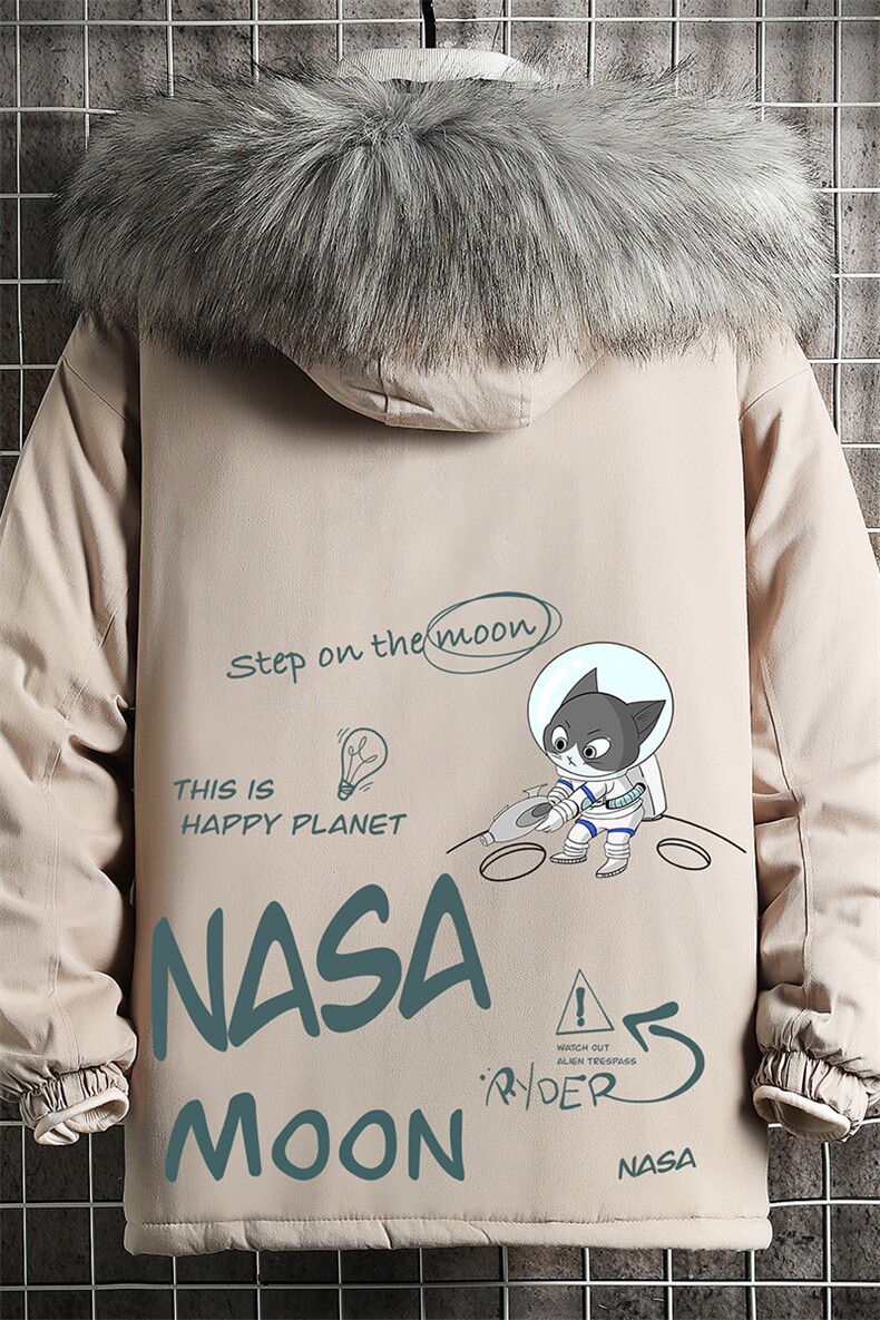 MM48187-P130冬季大毛领棉衣男士大码加厚棉袄男棉服网格,男装棉衣,电商A040A