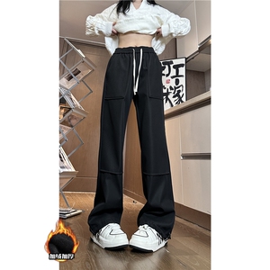 冬季新款美式运动加绒保暖宽松休闲卫裤B315-K861JR-p55控78图片