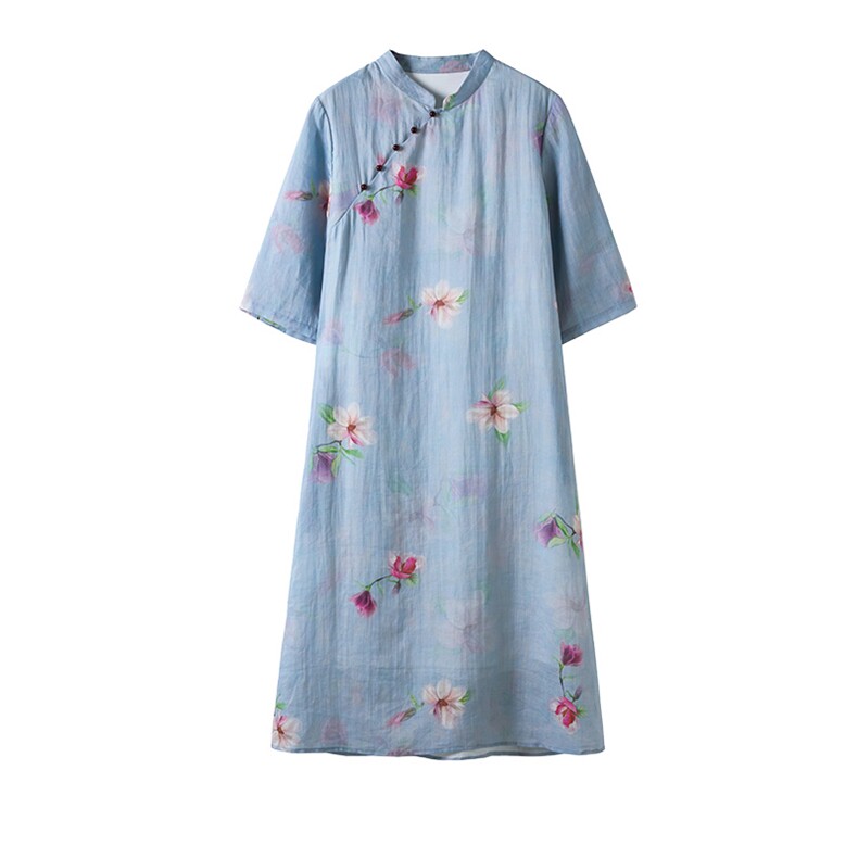 2026年夏季苎麻文艺/优雅旗袍,女装汉服/婚纱/旗袍/礼服,江南依恋