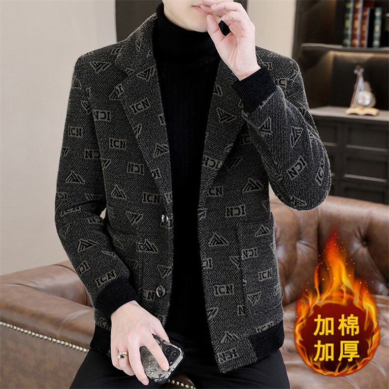 冬季新款男士加棉西装领外套毛呢大衣韩版短款夹克A56P150控228，男装毛呢大衣，电商B226
