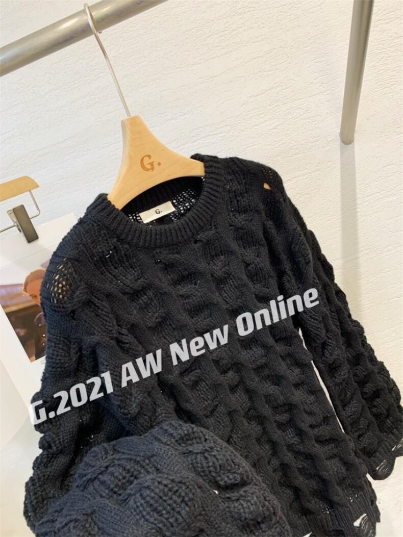 新款花针织毛衣，女装针织衫/毛衣，G