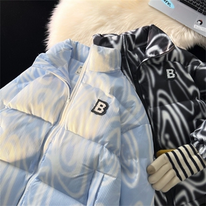 港风平铺星空情侣装男装棉衣宽松棉服加厚外套MY265-P110控148图片