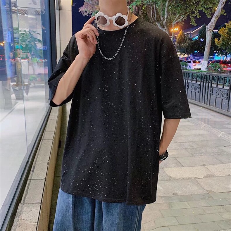 夏季潮牌男士短袖t恤男潮流上衣服情侣半袖体恤衫Y045P26,男装T恤,星座1116-2
