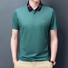 爸爸短袖t恤男40-50岁薄夏装中年男士上衣服色棉夏季中老年人爷爷，男装T恤，电商B212（原钱塘6029）