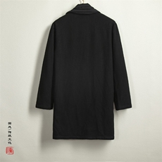 风男装棉麻男士中长款汉服改良禅意汉服外套F002P95，男装民族服装，钱塘802