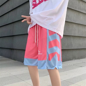 炸街篮球运动短裤男夏季ins情侣沙滩裤宽松潮休闲五分裤DK68-P25图片