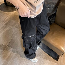 休闲裤男士韩版潮流高街帅气百搭口袋2024夏季ins长裤K5242-P56，男装休闲裤，星座412-2