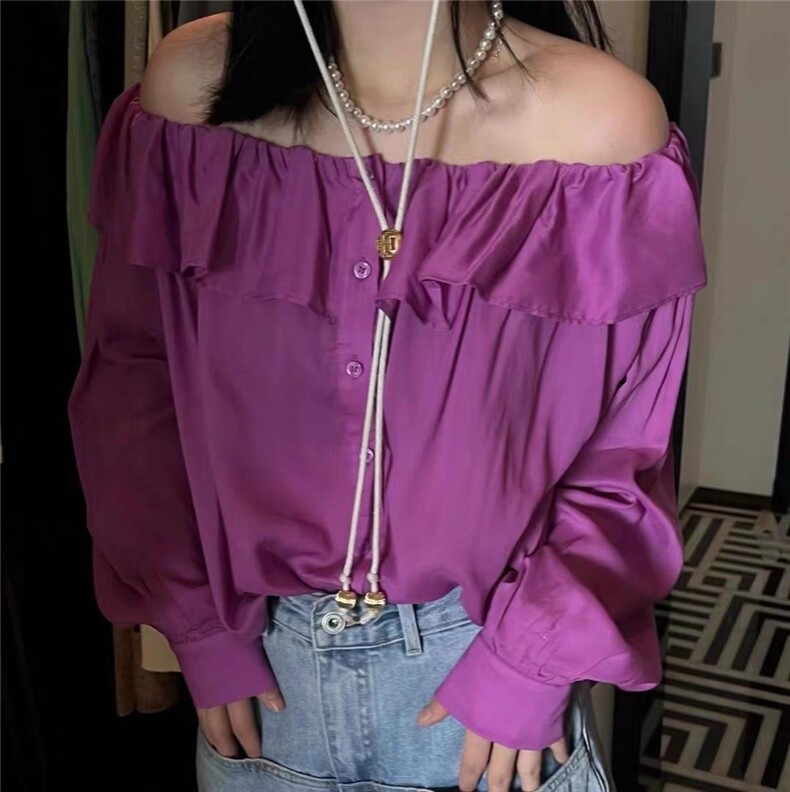 韩版一字肩小衫，其它，后来伽