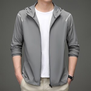 防晒衣男2023夏季新款中年男士夹克外套男户外休闲防晒服百搭男装图片