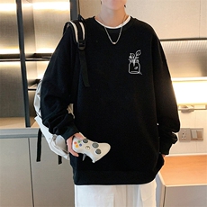 圆领卫衣男超大码胖子肥佬大号长袖t恤S6430-P28，男装T恤，电商A040