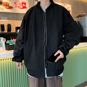 高级感痞帅赛车服美式机车外套男飞行员夹克情侣装图片