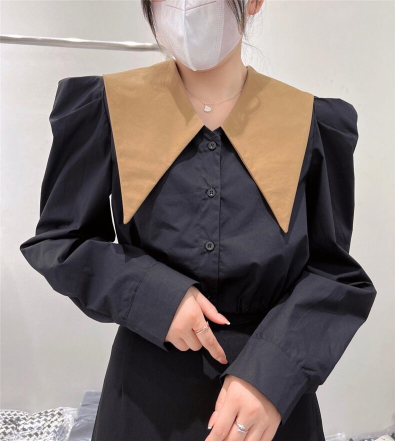 秋季韩系短款抽绳衬衣，其它，昕叶良品