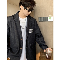 西装外套男士高级感痞帅潮牌宽松休闲日系复古小西服Z04/P145，男装西服套装，星座202