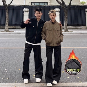 网图有货 复古加棉哈灵顿街头做旧工装夹克男J95-常规P75 夹棉P90图片