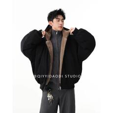 杭州货网图双面穿帆布水洗情侣座山雕棉服M2677-P95，男装棉衣，星座1213