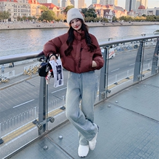 【新款现货】安可拉红立领短款小个子白鸭绒外套99816款P235K338，女装羽绒服，2C316