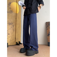 8XL-M特大码肌理感冰丝薄款休闲裤长裤男宽松百搭情侣裤K919P58，男装休闲裤，电商D206-1