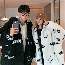2025新款港风平绒羊剪绒夹克男外套连帽棉袄棉服棉衣男3306-P110，男装夹克，星座207