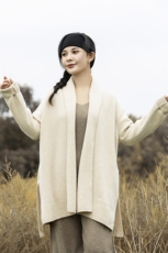 2024秋季新款中长款长袖羊毛开衫，女装羊毛衫，端硕羊绒