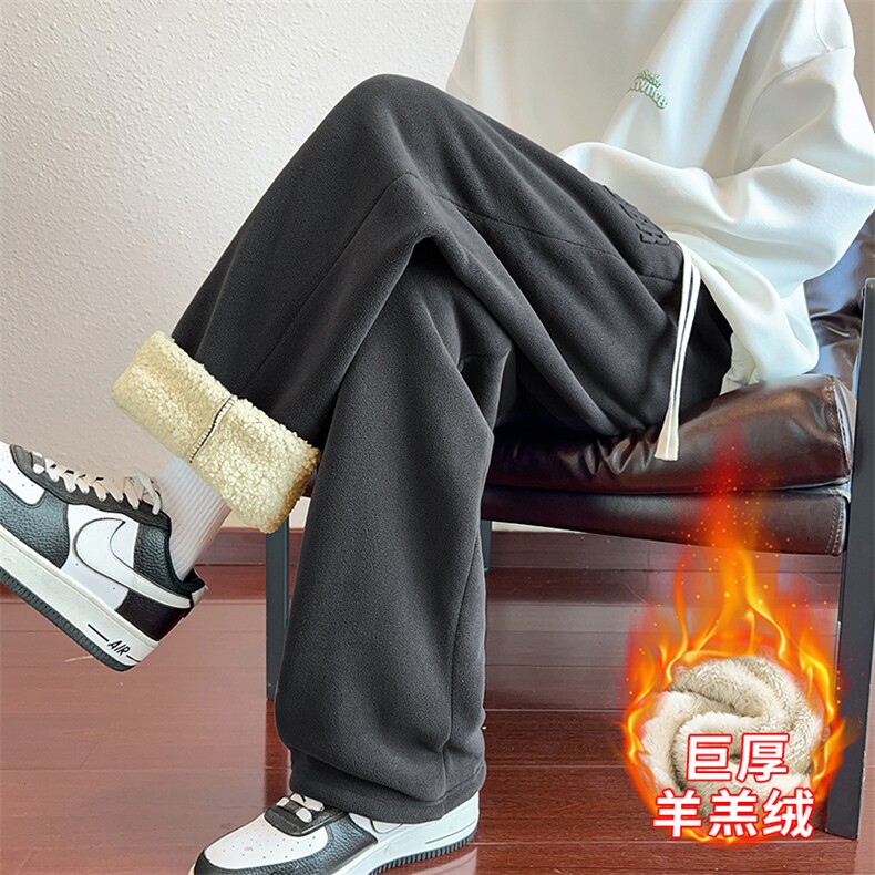 冬季男士羊羔绒复合保暖加厚休闲裤N557-P35大码，男装休闲裤，星座209