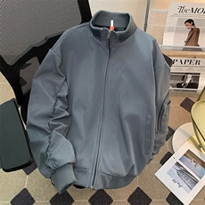 夹克外套男春秋款美式廓形短款冲锋立领教练棒球服2950P65，男装夹克，星座410-2
