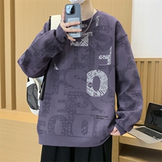 大码秋冬潮流印花卫衣男宽松休闲W9906，男装卫衣，星座1107-1
