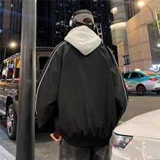 光板夹克二开港风夜景秋装包条棒球服夹克情侣外套F605TP55，男装夹克，电商A247