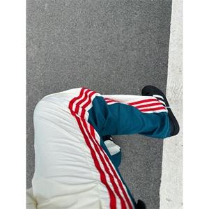 【有货】三条杠撞色拼接工装裤男美式高街条纹裤子KZN16WW-特P48图片