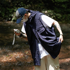 马甲男女夏季美式潮牌户外机能多口袋潮流百搭外穿休闲连帽外套，男装背心/马甲，星座601-2