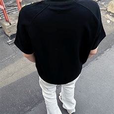 解构设计万针全刺绣工艺280克重磅高品质美式高街短袖T恤特33，男装T恤，电商A486