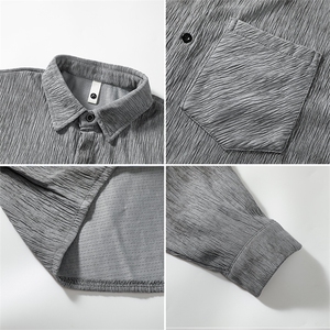 衬衫男春季新款港风宽松大码扎染肌理感长袖衬衣CS7012-P38图片