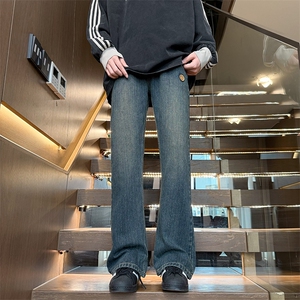 秋季新款 半松紧腰竹节纹 牛仔裤微喇B342-K9019-特P50 控78图片